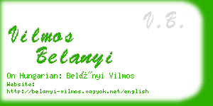 vilmos belanyi business card